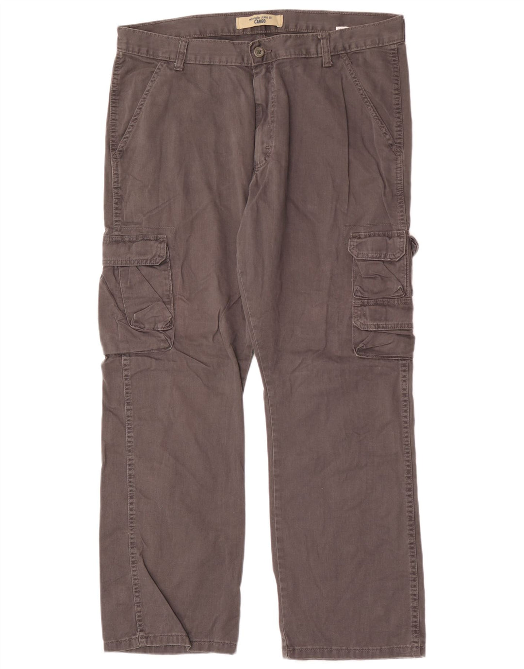 Pantaloni cargo dritti da uomo Wrangler W36 L30 cotone grigio