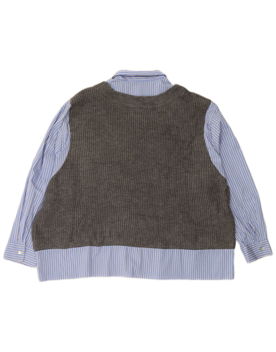 ZARA Maglia Canotta Oversize da Donna in Maglia UK 6 XS Blu a Righe