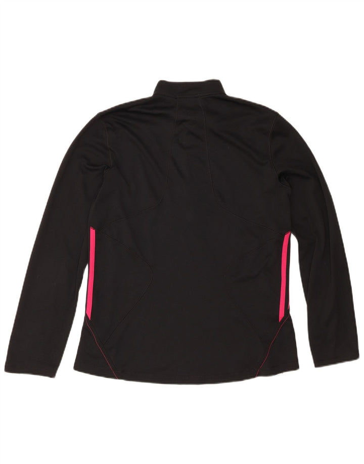 ADIDAS Womens Climalite Pullover Tracksuit Top UK 16/18 Large Black