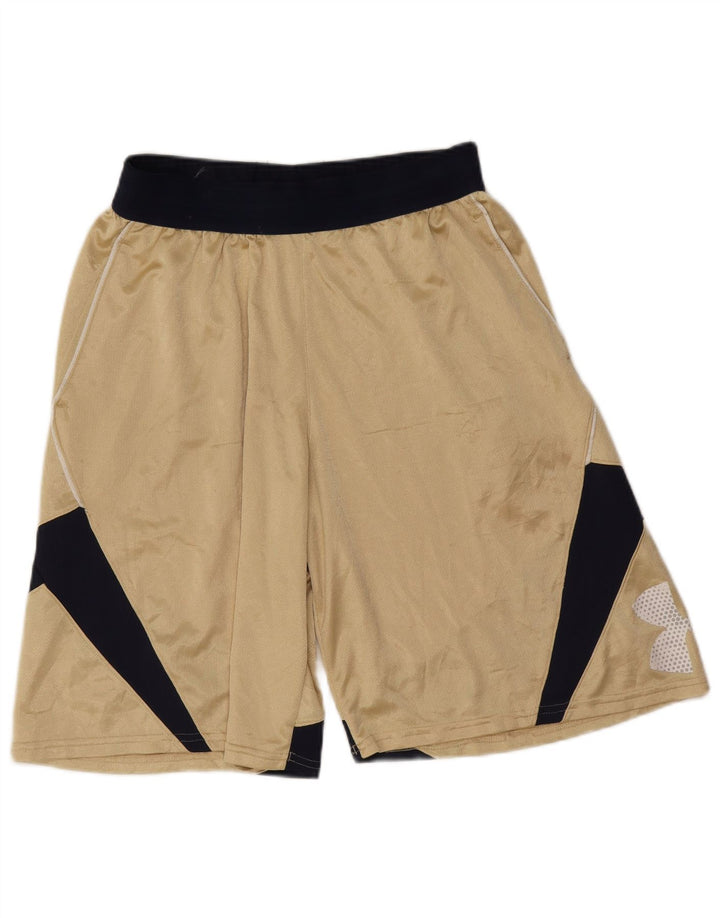 Under Armour Pantaloncini sportivi grafici da uomo di grandi dimensioni in poliestere color oro
