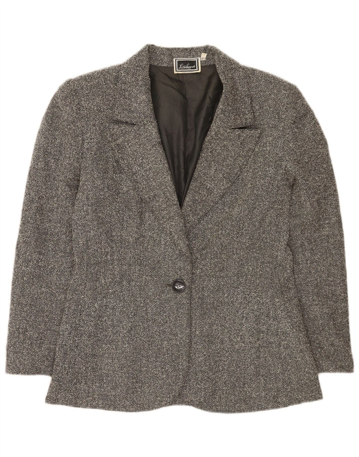 Giacca Blazer 1 Bottone Donna Luisa Spagnoli IT 44 Lana Vergine Grigio Medio