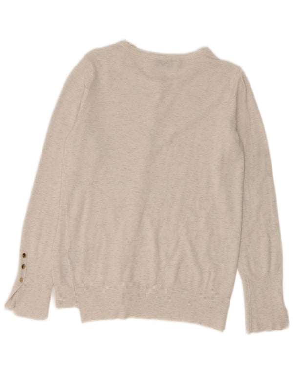 Maglione cardigan da donna Zara UK 12 Viscosa screziata grigio medio