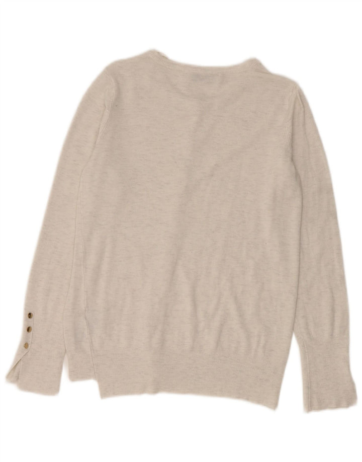 Maglione cardigan da donna Zara UK 12 Viscosa screziata grigio medio