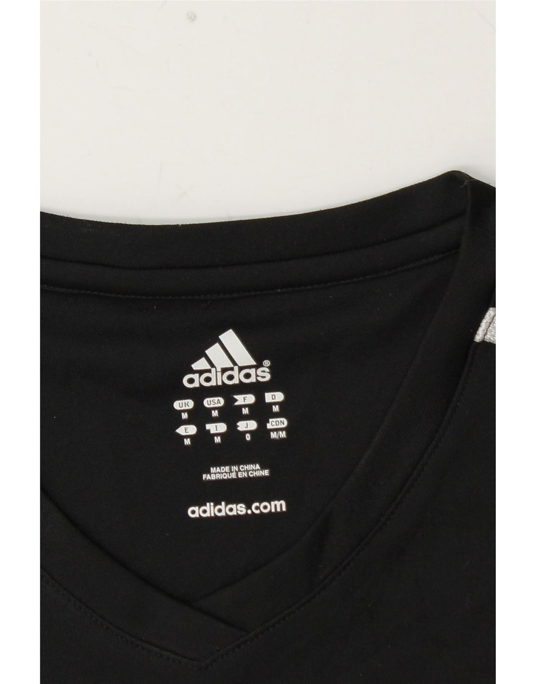 T-shirt da uomo ADIDAS Top medio nero in poliestere color block