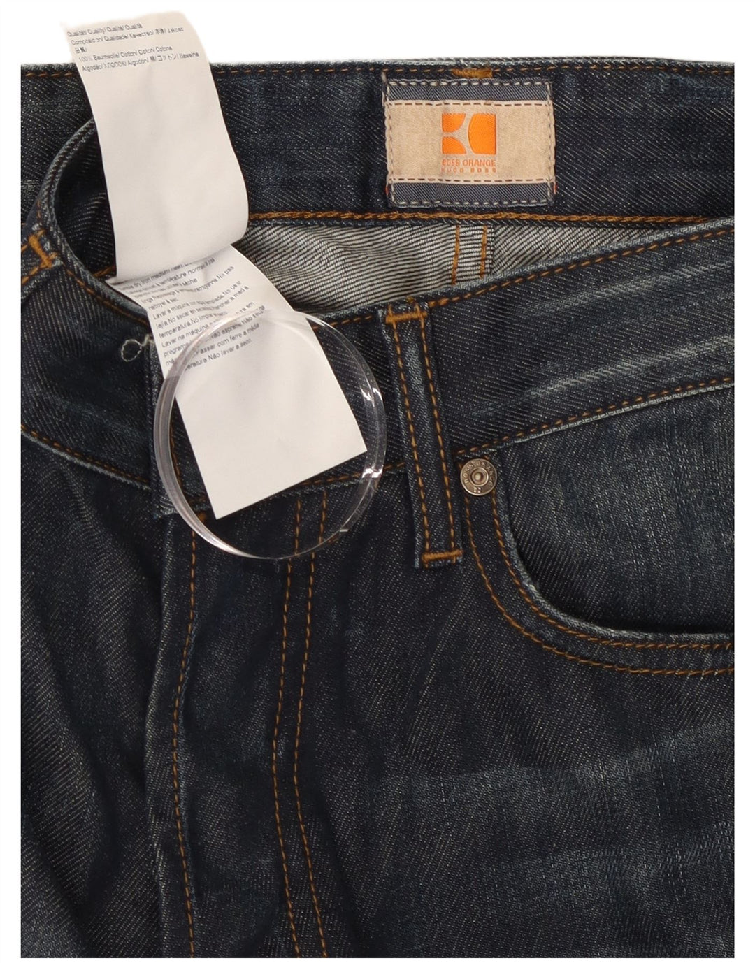 Jeans dritti da uomo Hugo Boss W33 L32 cotone blu
