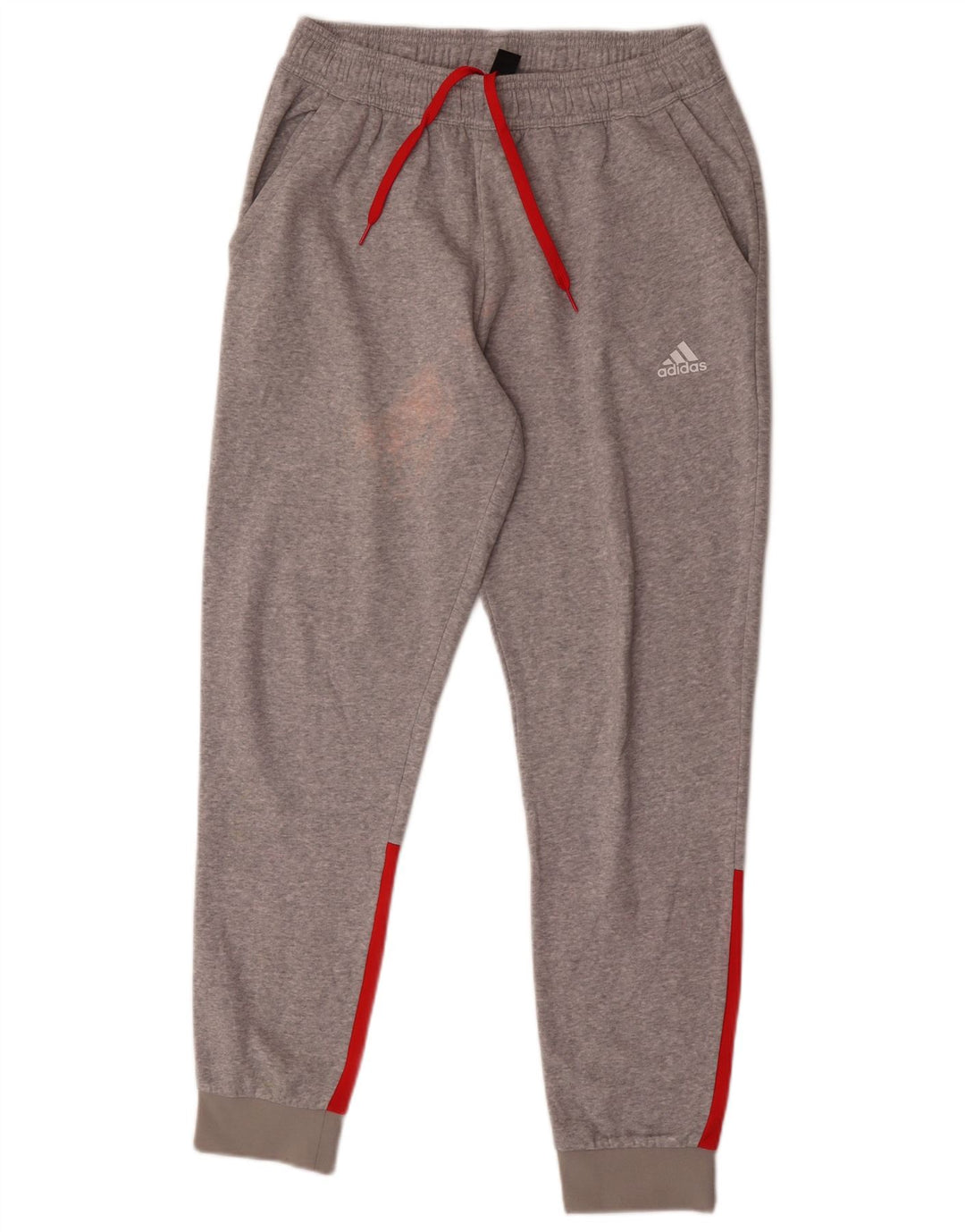 Pantaloni da tuta da uomo Adidas Joggers in cotone color block grigio medio