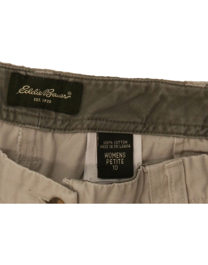 EDDIE BAUER Womens Petite Cargo Trousers US 10 Large W32 L27 Beige Vintage Eddie Bauer and Second-Hand Eddie Bauer from Messina Hembry 