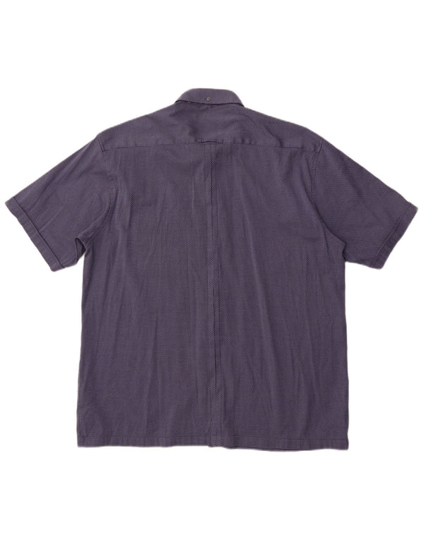 Camicia a maniche corte da uomo BEN SHERMAN XL blu gessato