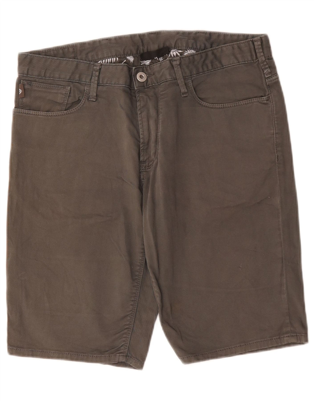 Pantaloncini di jeans da uomo Emporio Armani IT 48 medio W30 cotone grigio
