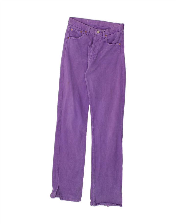 LEVI'S Womens Straight Jeans W27 L36 Purple Cotton Vintage Levi's and Second-Hand Levi's from Messina Hembry 