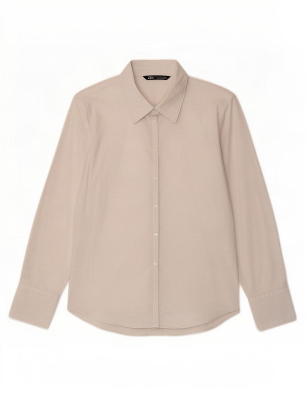Camicia Zara da donna UK 20 2XL cotone bianco