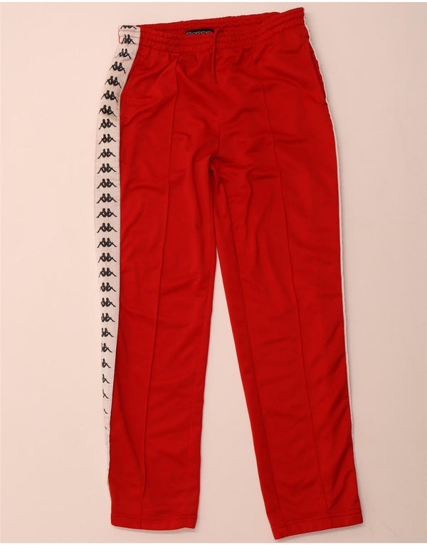 Pantaloni da tuta con grafica KAPPA da uomo in poliestere rosso medio
