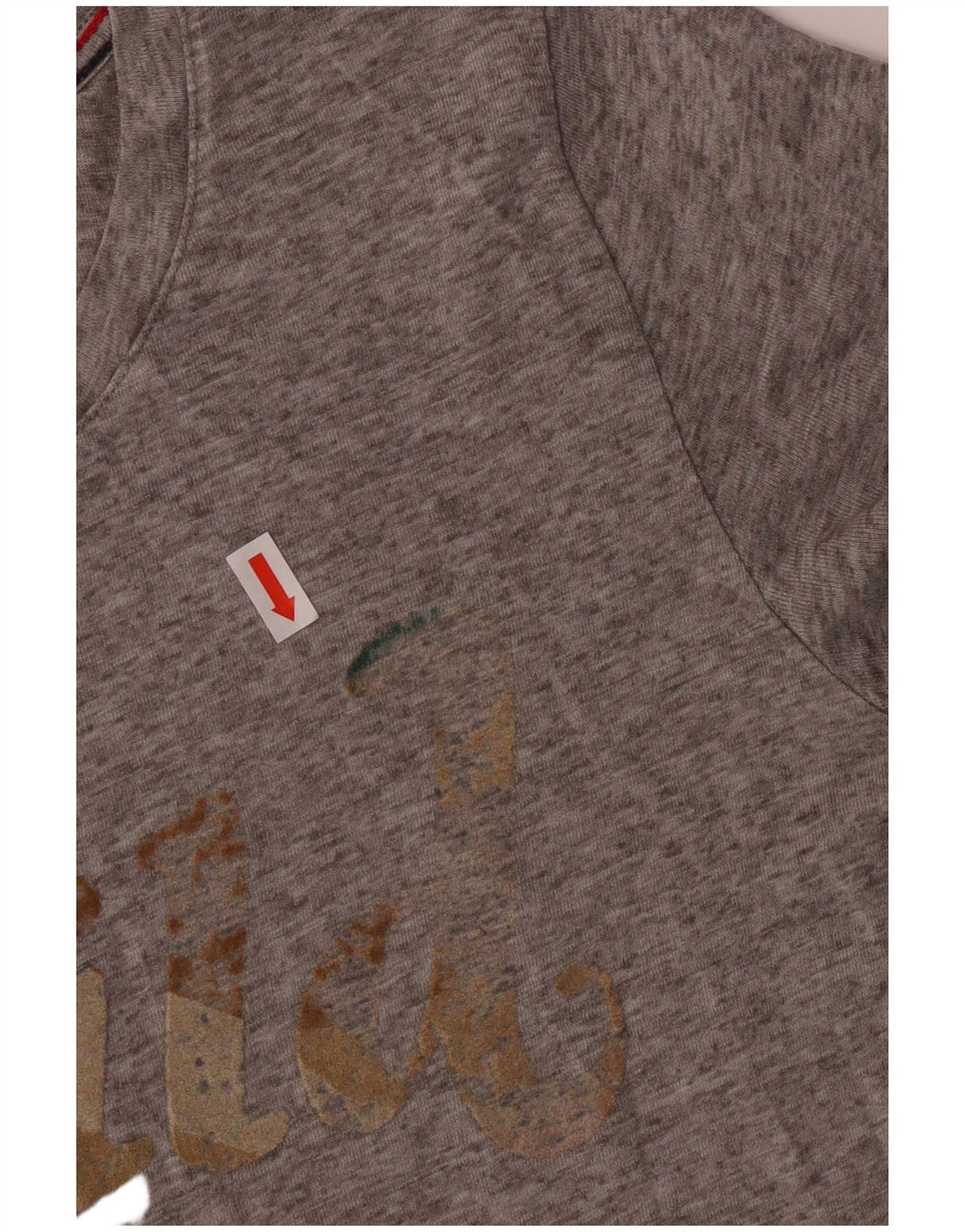 T-shirt grafica da donna Tommy Hilfiger Top UK 12 Poliestere grigio medio