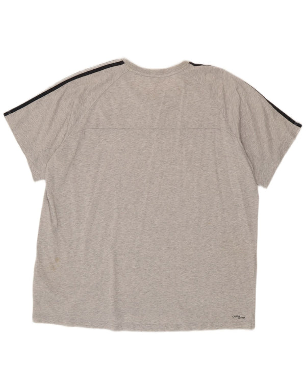 T-shirt da uomo Adidas Top 2XL cotone chiazzato grigio