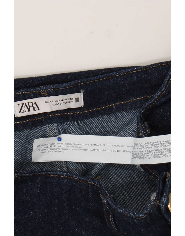 Jeans Bootcut da donna Zara EU 42 Large W32 L27 Cotone blu navy