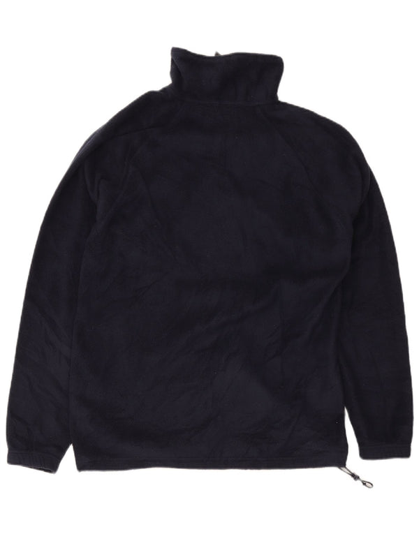 Maglione in pile da uomo Kappa con zip e collo, piccolo, blu navy, in poliestere sportivo