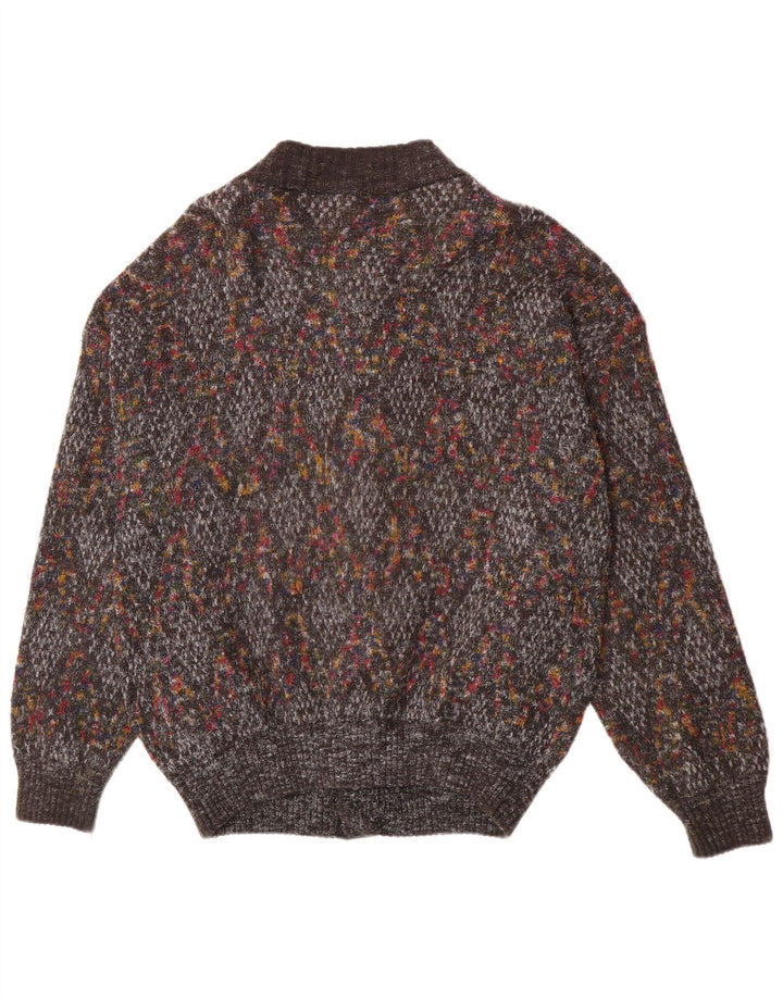 Maglione cardigan da uomo Pimet grande lana screziata grigia