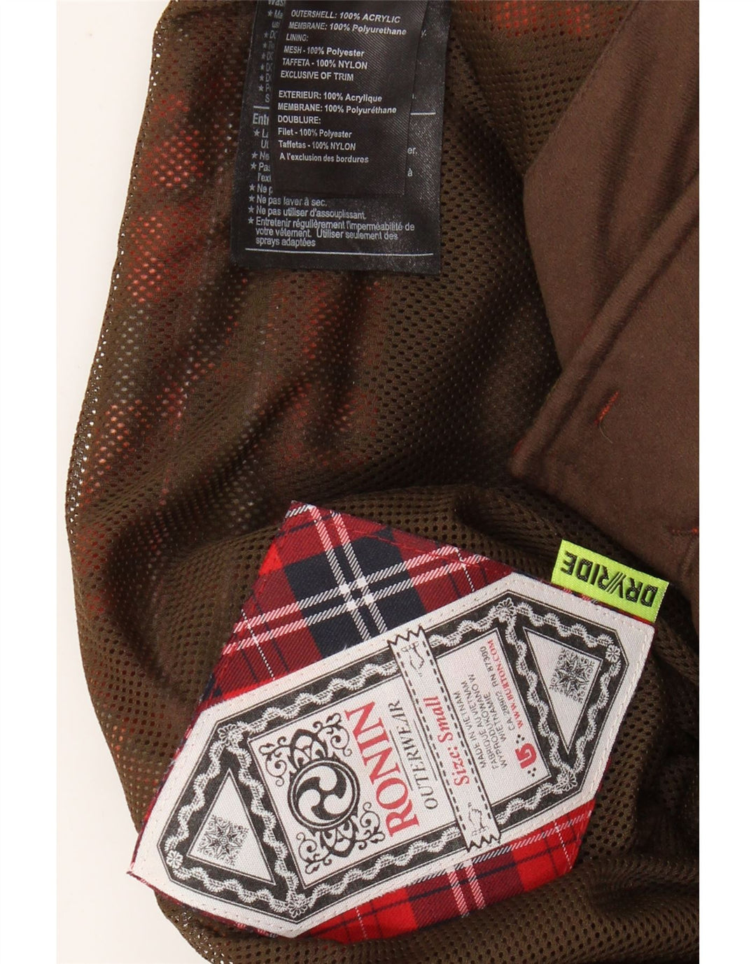 Pantaloni giacca a vento bootcut da uomo VINTAGE piccoli W29 L32 acrilico a quadri rossi