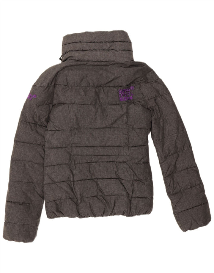 Giacca imbottita grafica da donna Superdry UK 6 XS poliestere grigio