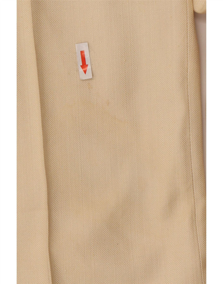 Abito vintage da uomo in 2 pezzi grande W34 L30 in seta beige