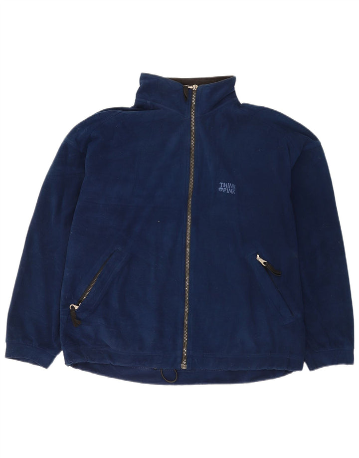 Giacca in pile da uomo Think Pink UK 40 grande poliestere blu navy