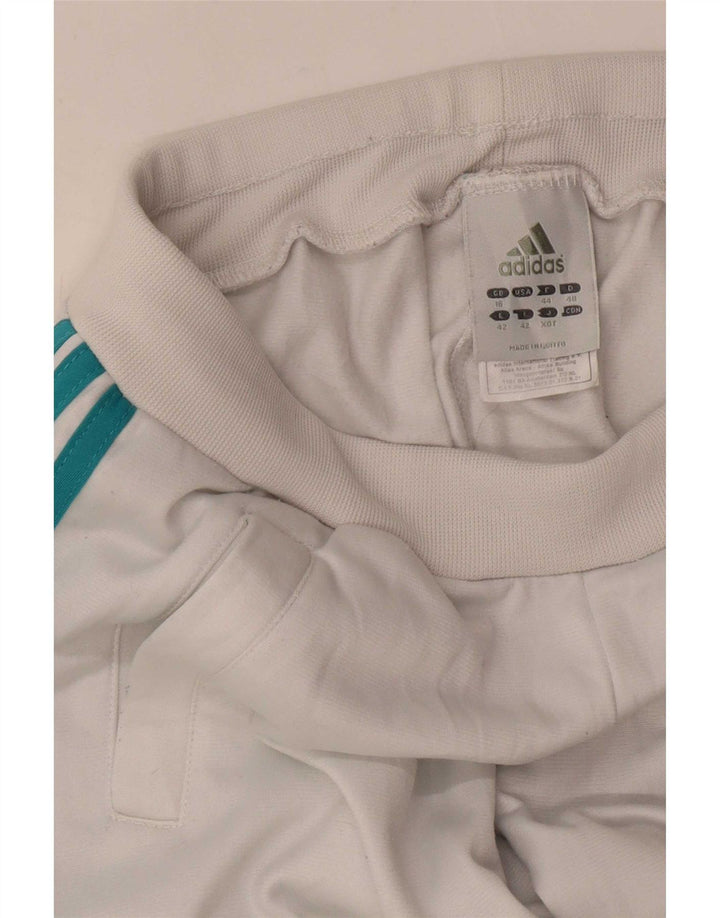 Pantaloni da tuta da donna Adidas Joggers UK 16 Large Bianco Poliestere