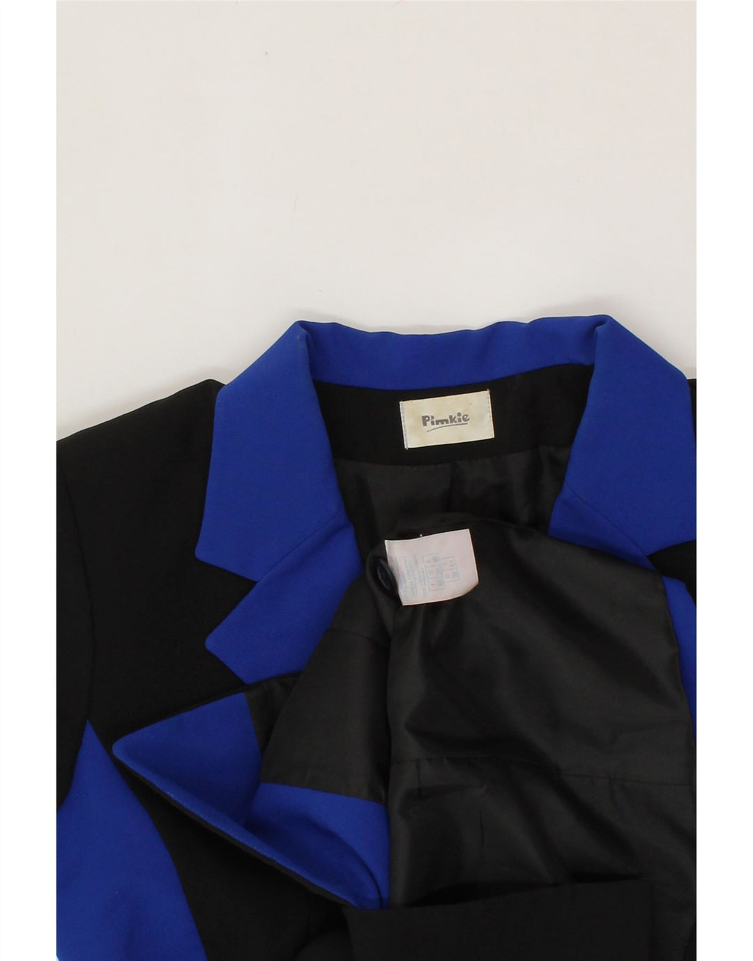 PIMKIE Womens 3 Button Blazer Jacket IT 44 Medium Black Colourblock Vintage Pimkie and Second-Hand Pimkie from Messina Hembry 