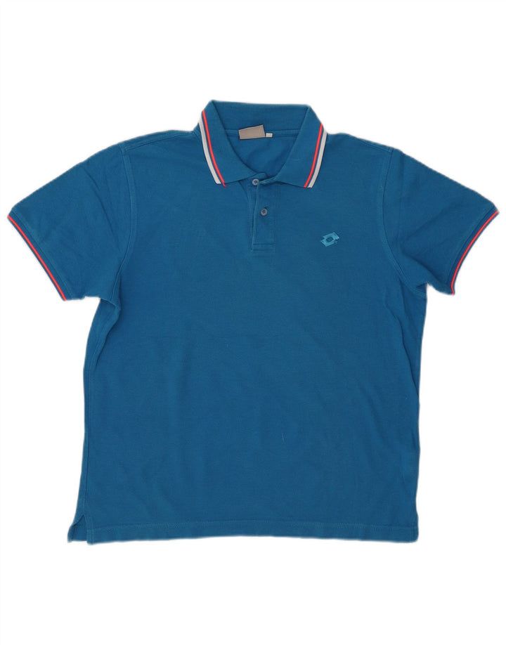 Polo Uomo Lotto Small Blu Cotone