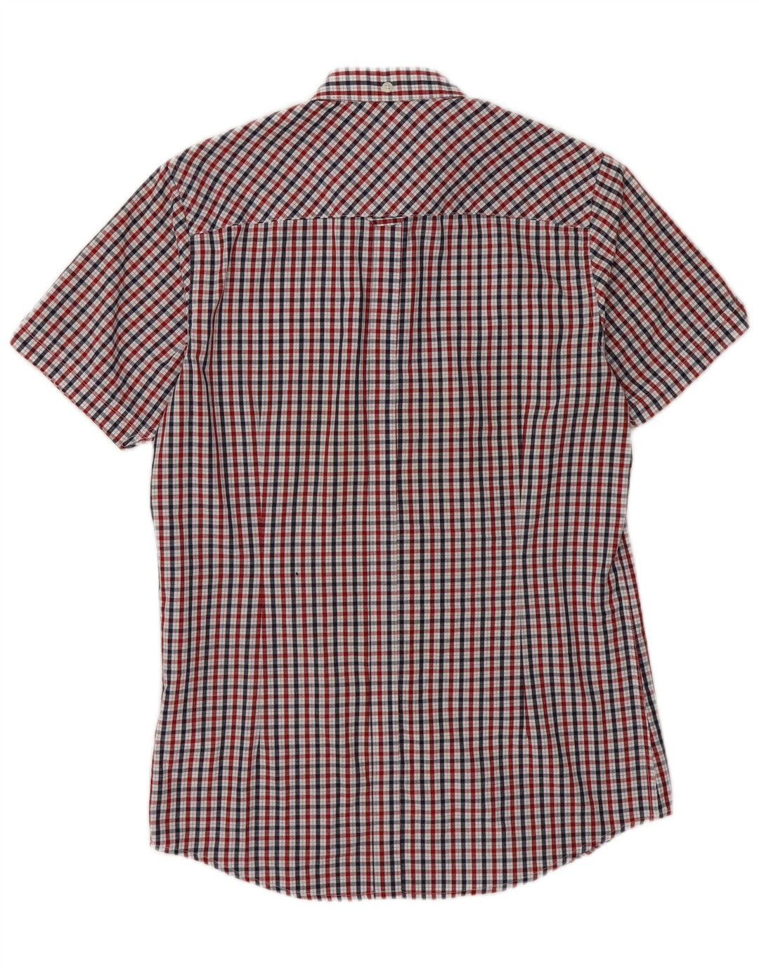 Camicia a maniche corte firmata da uomo Ben Sherman piccolo motivo a quadri multicolore