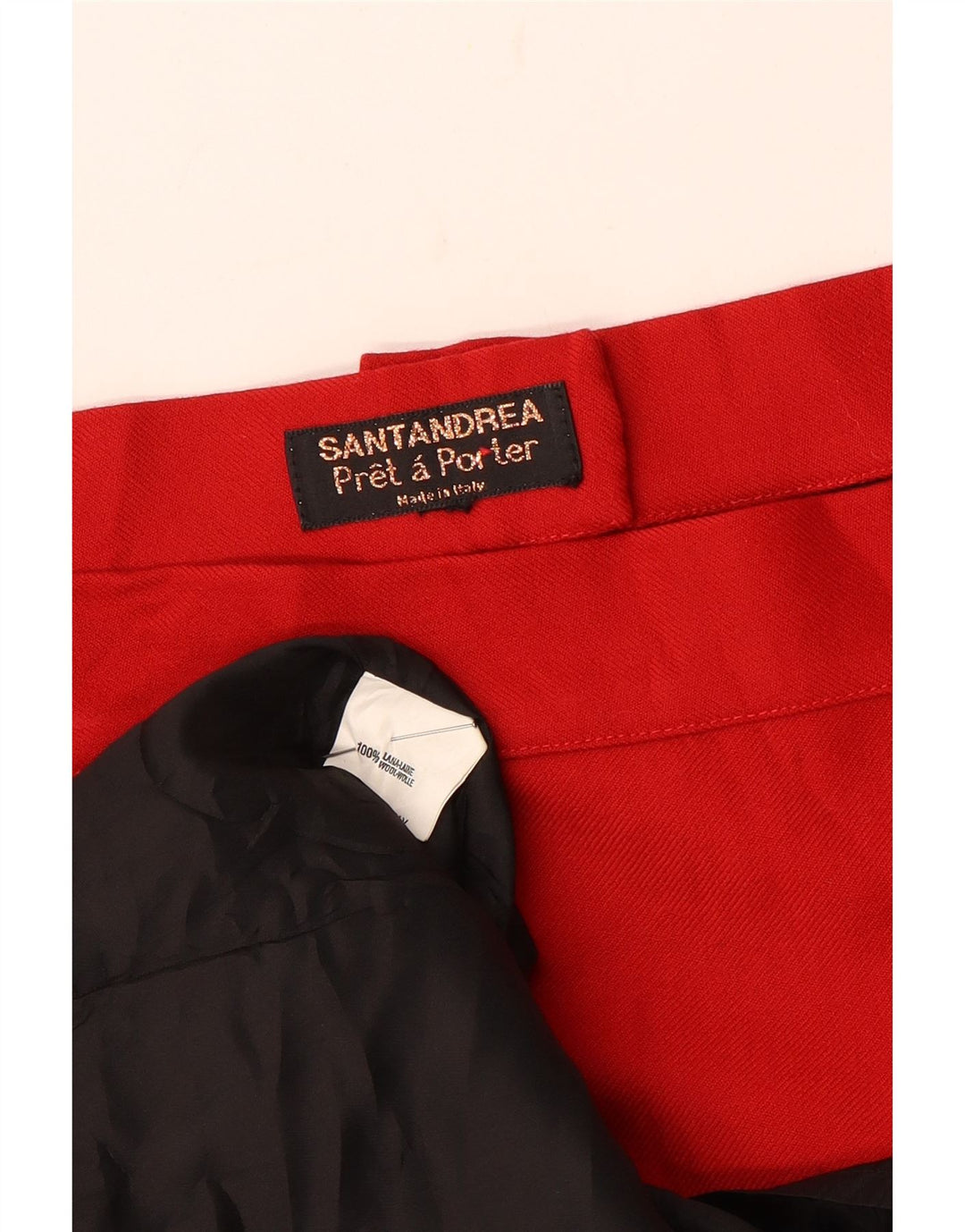 Gonna tubino da donna Santandrea con motivo astratto W30 rosso medio in lana