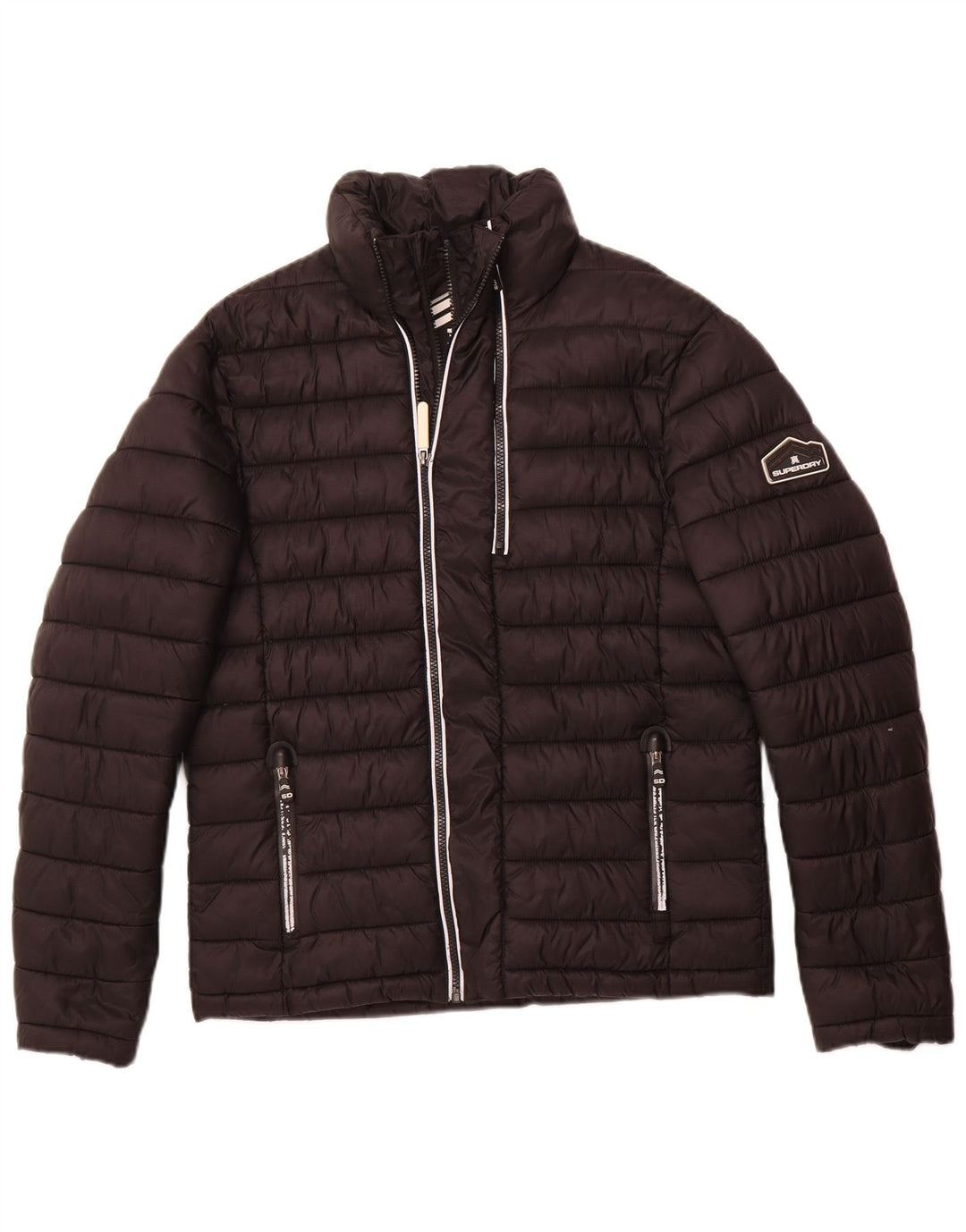 Giacca imbottita da uomo Superdry UK 38 nylon nero medio