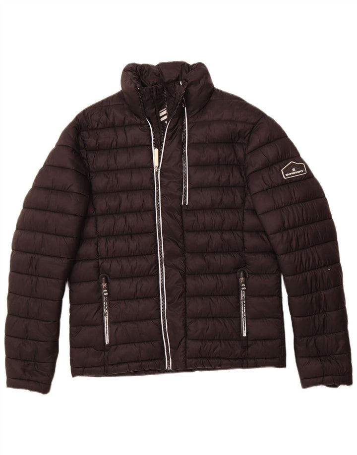 Giacca imbottita da uomo Superdry UK 38 nylon nero medio