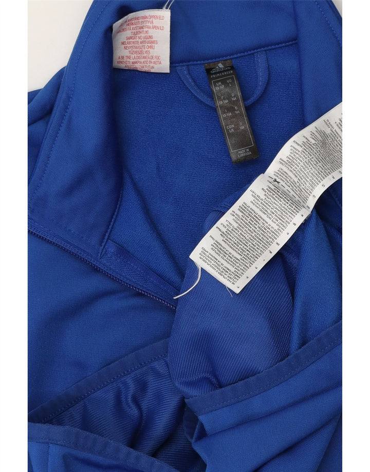 Giacca da ginnastica grafica da ragazzo Adidas 13-14 anni in poliestere blu