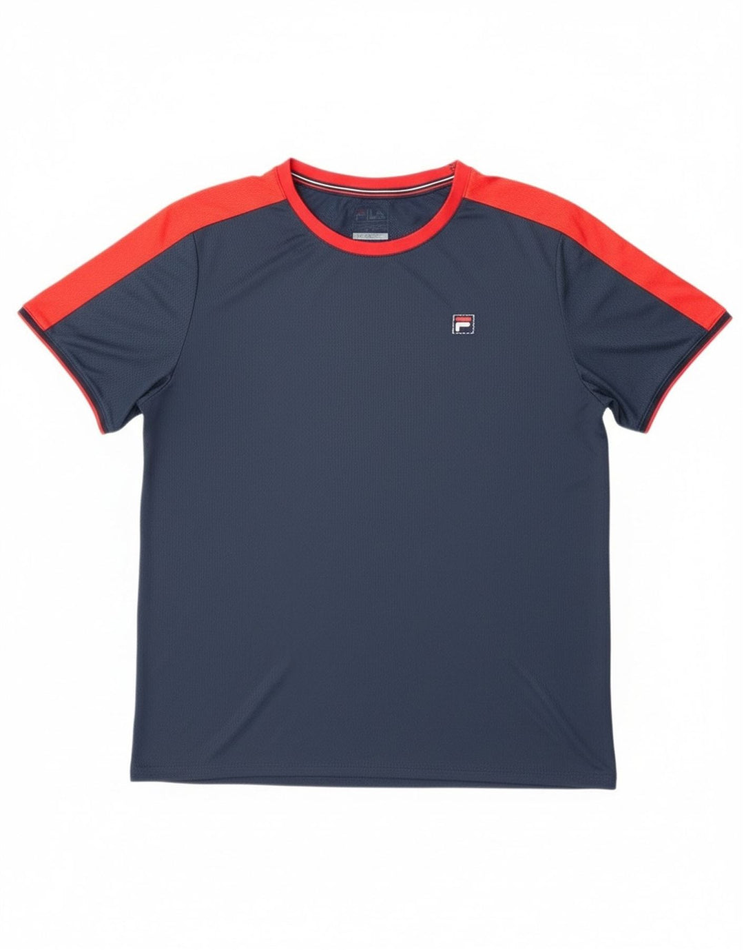 T-shirt Fila da uomo Top 2XL Poliestere color block blu navy