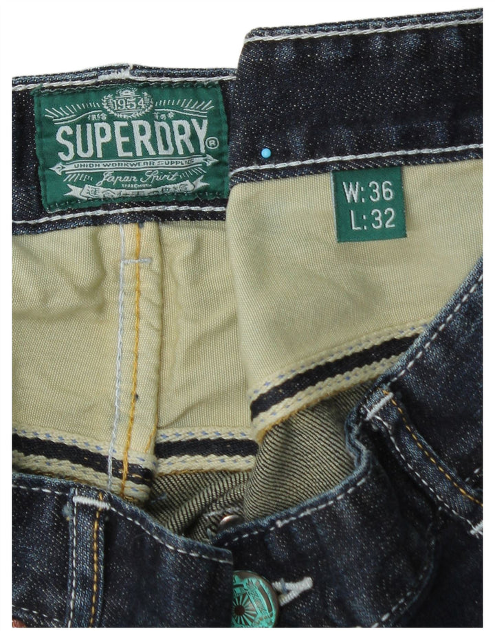 Jeans dritti da uomo Superdry W36 L32 cotone blu
