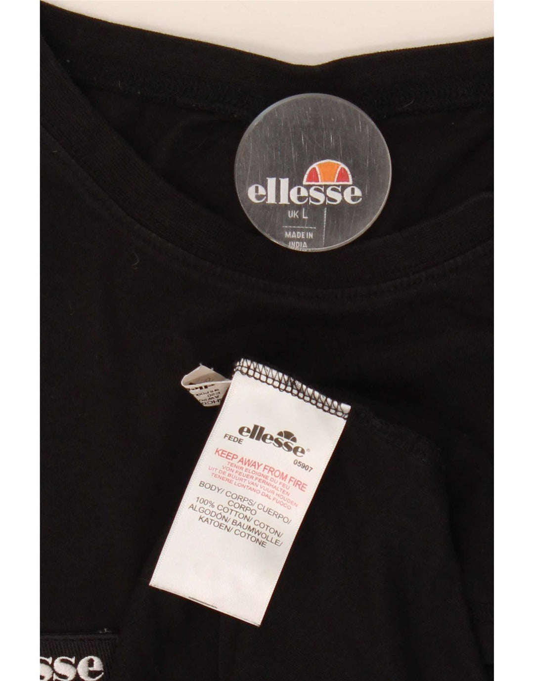 T-shirt grafica da uomo Ellesse Top grande nera