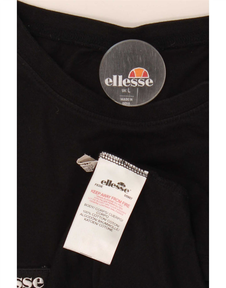 T-shirt grafica da uomo Ellesse Top grande nera