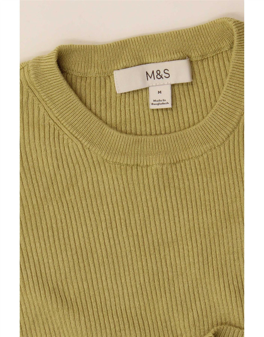 Top da donna Marks & Spencer manica 3/4 UK 12 medio cachi
