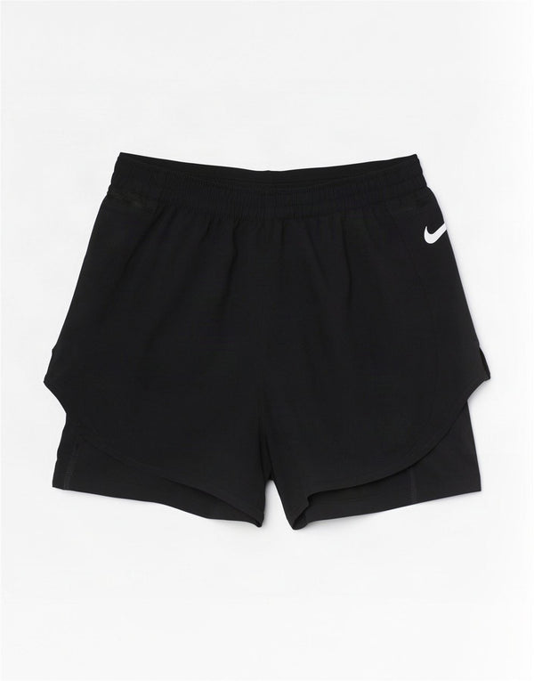 Pantaloncini sportivi Nike da donna Dri Fit UK 12 medio nero poliestere