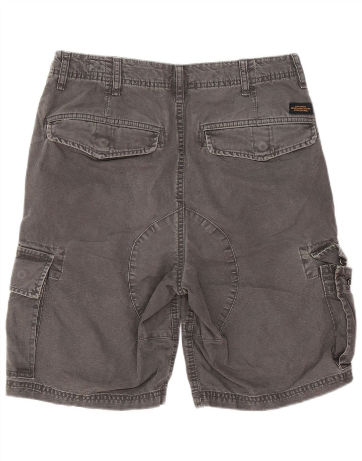 Pantaloncini cargo da uomo Superdry W30 cotone grigio medio