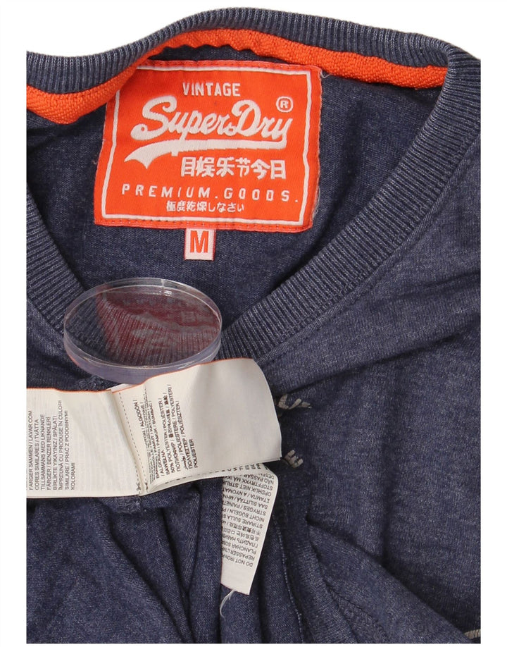 T-shirt grafica da uomo SUPERDRY Top in cotone blu navy medio