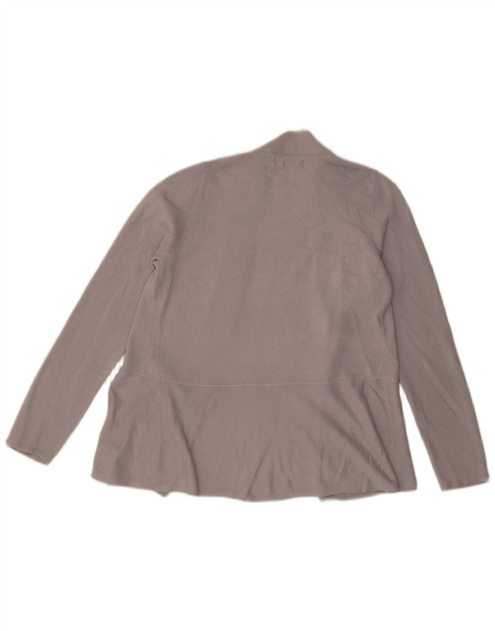Maglione cardigan aperto da donna Marks & Spencer UK 10 piccolo acrilico grigio