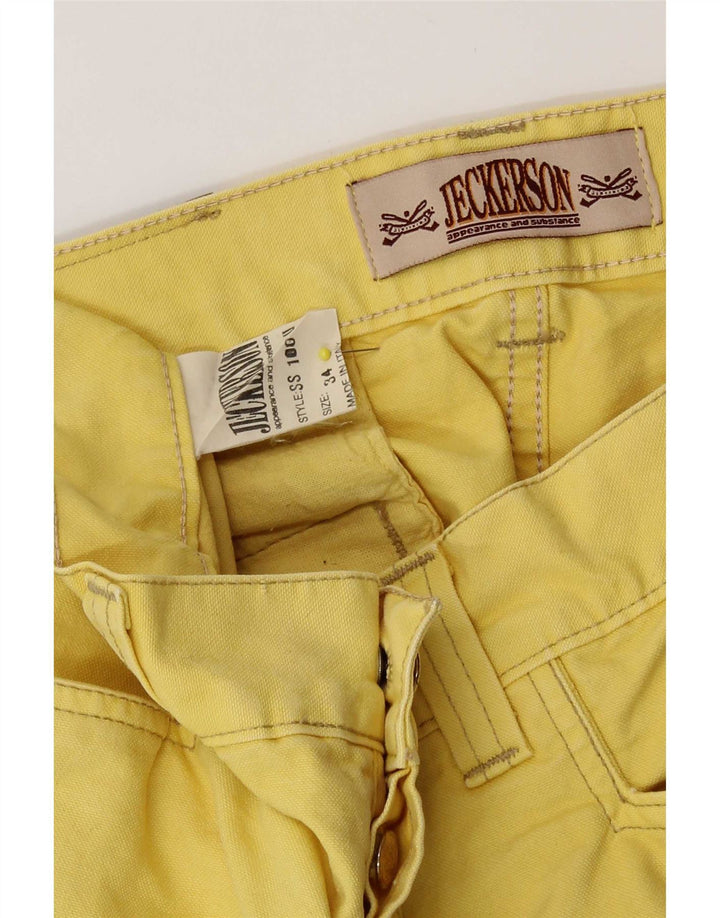Bermuda da uomo Jeckerson W34 grande cotone giallo