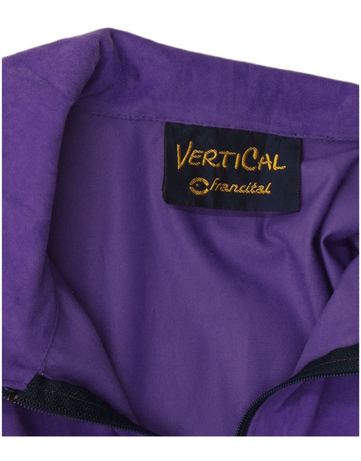 VERTICAL Giacca da tuta da uomo in velluto color block viola medio