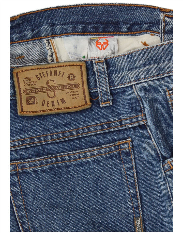 Jeans affusolati a vita alta da donna STEFANEL IT 44 Medio W26 L27 Blu Cotone