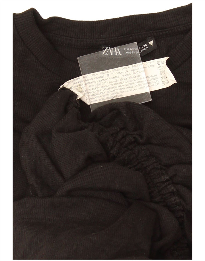 Abito aderente da donna Zara UK 12 cotone nero medio