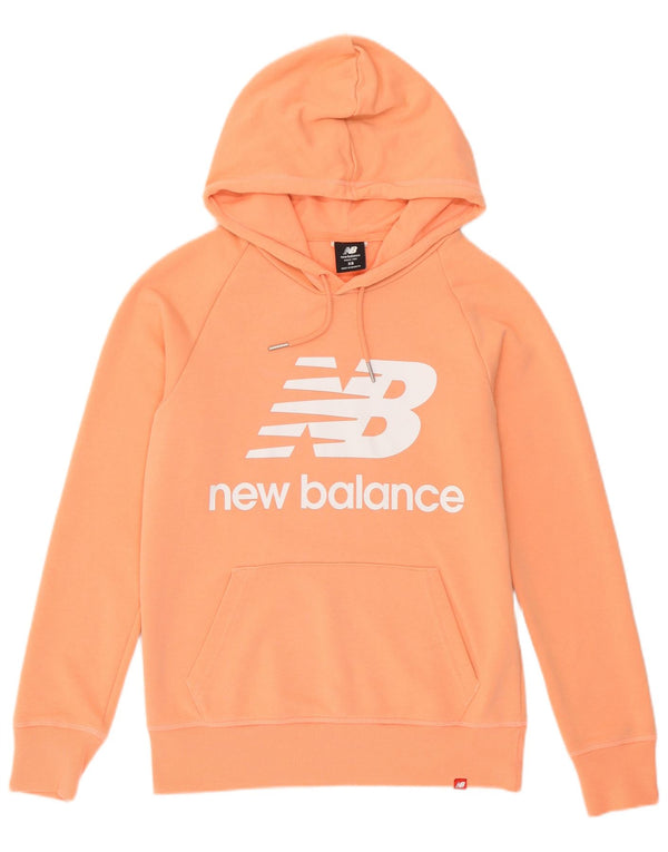 Felpa con cappuccio grafica da donna New Balance UK 6 XS arancione