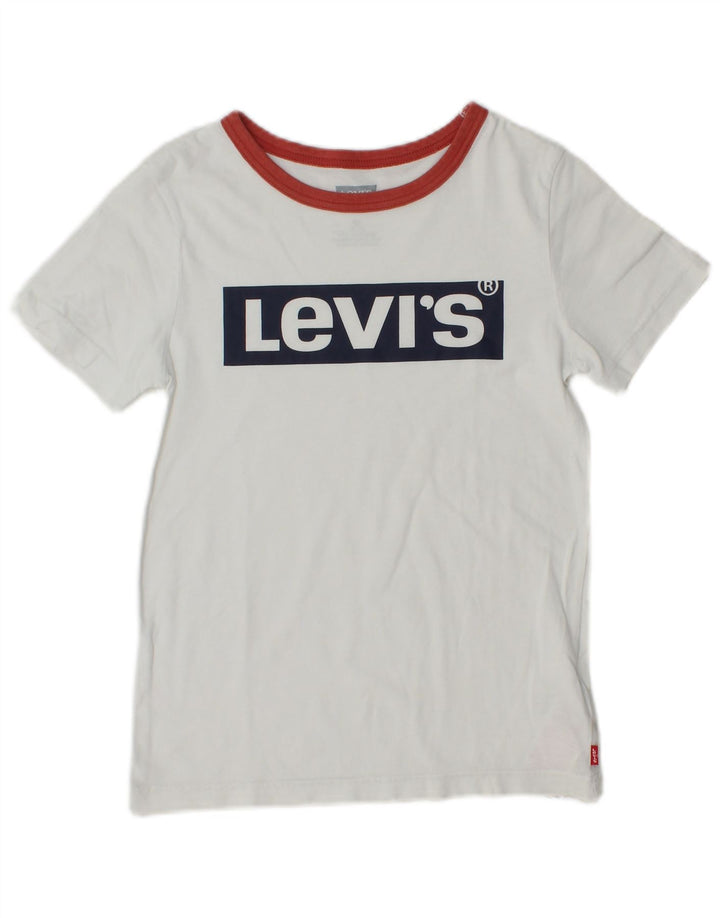 T-shirt grafica per ragazzi LEVI'S 9-10 anni in cotone bianco