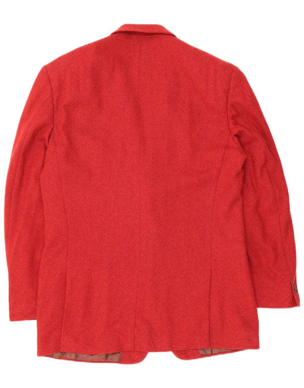 Giacca Blazer 2 Bottoni Trussardi Uomo IT 50 Large Rosso Lana Vergine