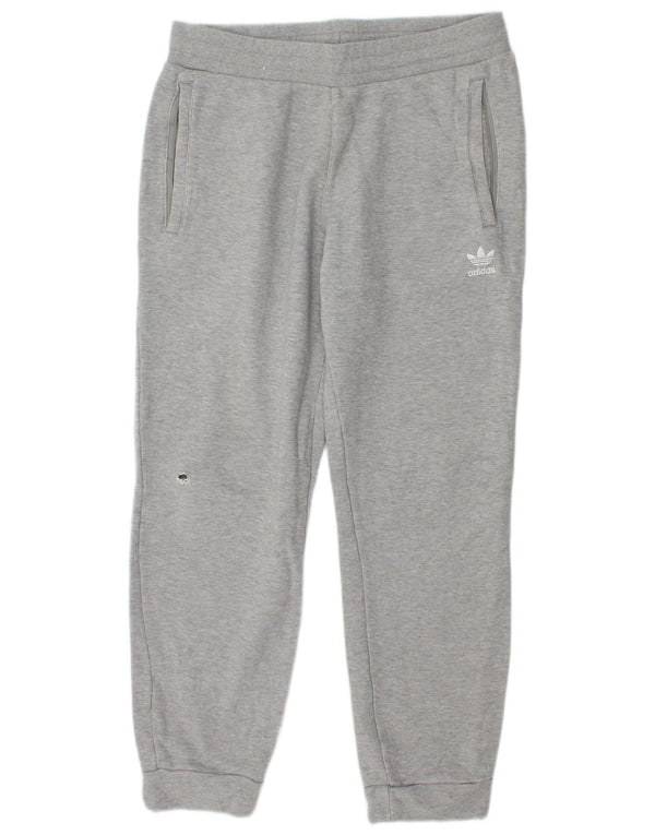 Adidas Mens Tracksuit Trousers Joggers Large Grey Cotton